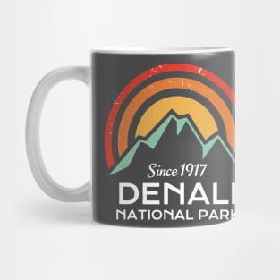 Denali National Park Retro Sticker Mug